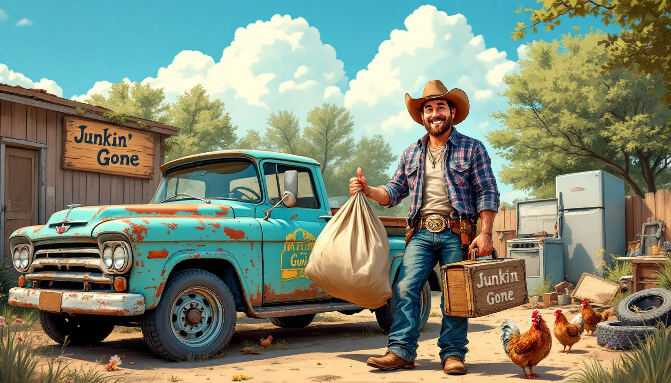 A visual representation of the junk removal process for customers.